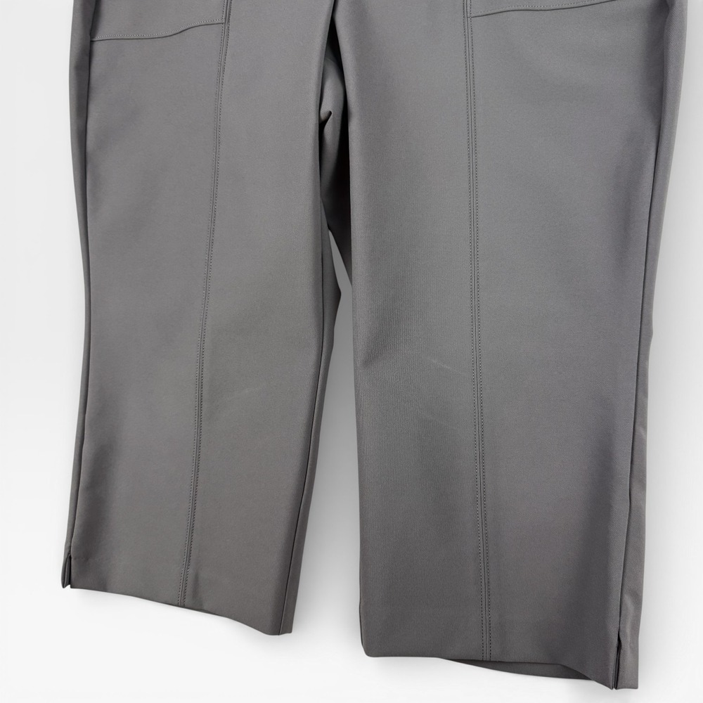 Lane Bryant Stretch Capri Pants Womens 16 Gray Seamed Zipper Pockets Casual - Picture 5 of 9
